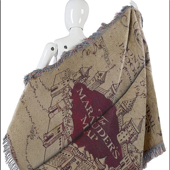 Harry Potter Marauder’s Map woven tapestry throw - Picture 6 of 6